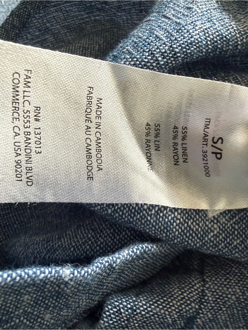 GAP Women Blue Chambray Long Sleeves Button-Down Shirt - Size S - Picture 4 of 4